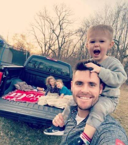 Dakoda Boudia with her father David Boudia and siblings.
